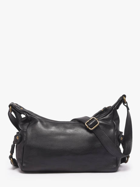 Sac Bandoulière Cow Cuir Basilic pepper Noir cow BCOW91 vue secondaire 4