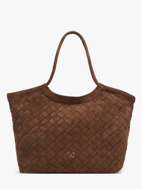 A4 Size Shoulder Bag Aubepine Woomen Brown aubepine WAUB03