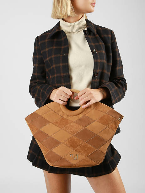 Satchel Neflier Patchwork Woomen Brown neflier patchwork WNET01 other view 2