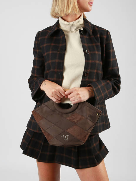 Crossbody Bag Neflier Patchwork Woomen Brown neflier patchwork WNET02 other view 2