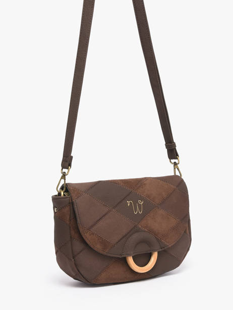 Shoulder Bag Neflier Patchwork Woomen Brown neflier patchwork WNET04 other view 2
