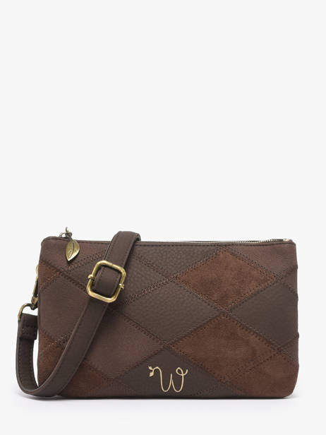 Sac Bandoulière Neflier Patchwork Woomen Marron neflier patchwork WNET45