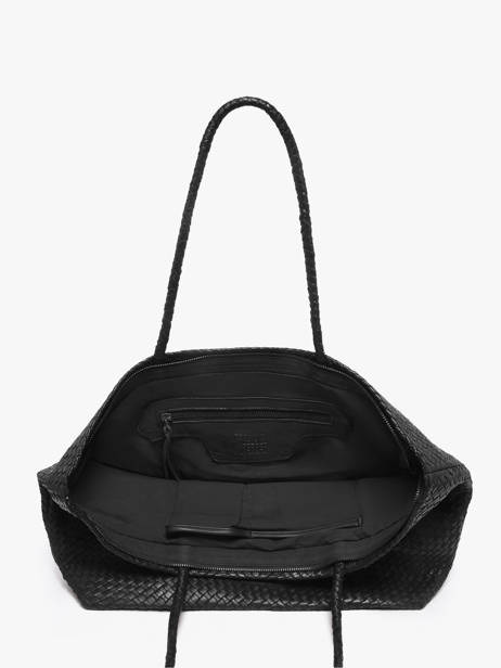 Sac Porté épaule A4 Lisbonne Cuir Basilic pepper Noir lisbonne BLIS02 vue secondaire 3