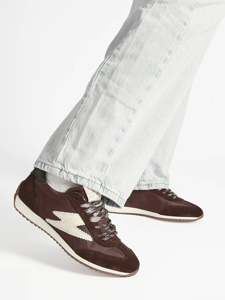 Sneakers June En Cuir Semerdjian Marron women JUNEE278 vue secondaire 1