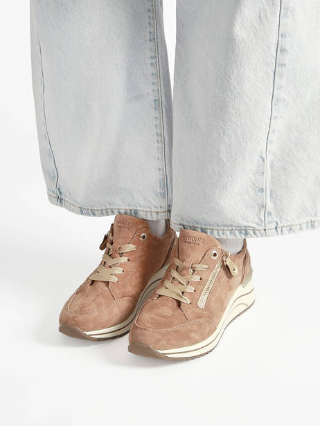 Platform Sneakers In Leather Remonte Beige women 64 other view 1
