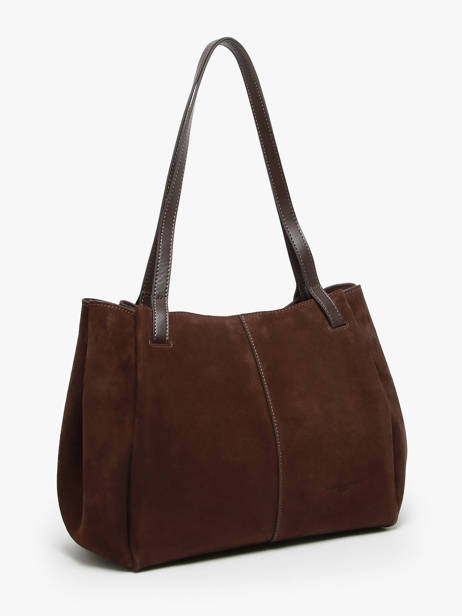 Sac Porté épaule Suede Cuir Lancaster Marron suede 58 vue secondaire 1