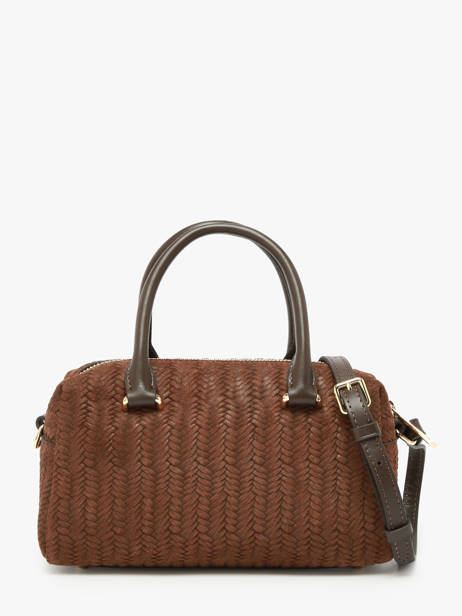 Shoulder Bag Tresse Cube Leather Lancaster Brown tresse cube 67 other view 3