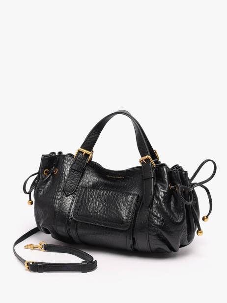 Satchel Bubble Leather Gerard darel Black bubble DES67428 other view 1