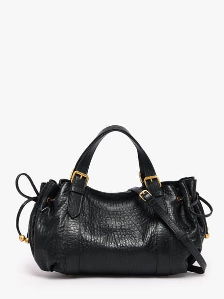 Satchel Bubble Leather Gerard darel Black bubble DES67428 other view 4