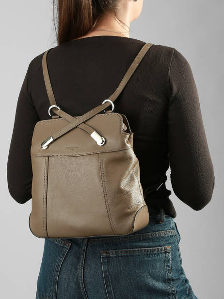 Backpack Leather Hexagona Beige confort 462107 other view 1
