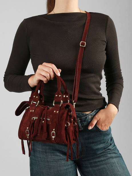 Crossbody Bag Velvet Leather Milano Violet velvet VE24092O other view 1