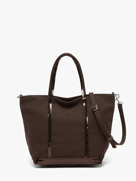 Petit Cabas Zippé Paillettes Vanessa bruno Marron cabas 1V40435 vue secondaire 3