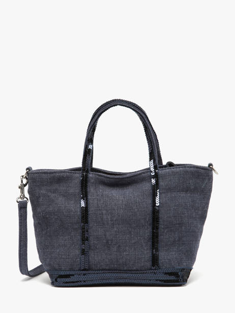 Sac Bandoulière Baby Cabas Lin Paillettes Vanessa bruno Bleu cabas lin 31V40410
