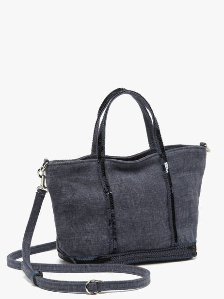 Sac Bandoulière Baby Cabas Lin Paillettes Vanessa bruno Bleu cabas lin 31V40410 vue secondaire 1