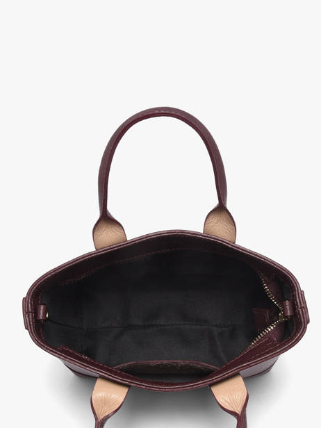 Sac Porté Main Caviar Cuir Milano Violet caviar CA26066 vue secondaire 2