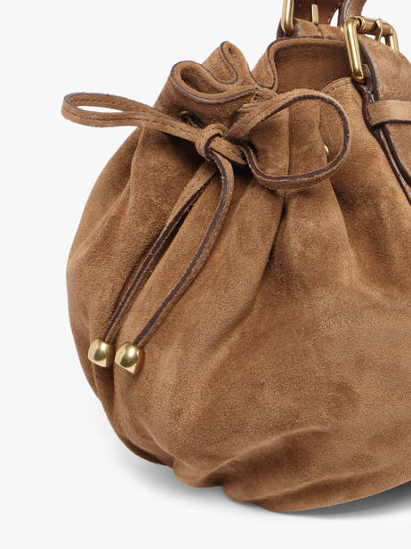 Sac Porté épaule Folk Cuir Gerard darel Beige folk DES01407 vue secondaire 2