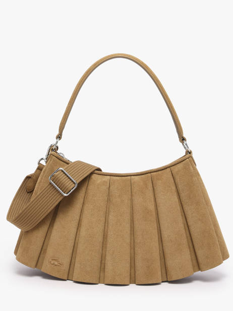 Sac Porté épaule Lenglen Cuir Lacoste Beige lenglen NU5468DX