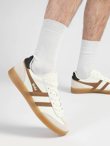 Sneakers In Leather Gola White men CMB744AW other view 1