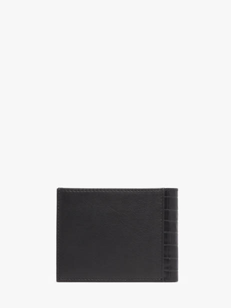 Leather Bicolor Croco Wallet Yves renard Black croco CR other view 3