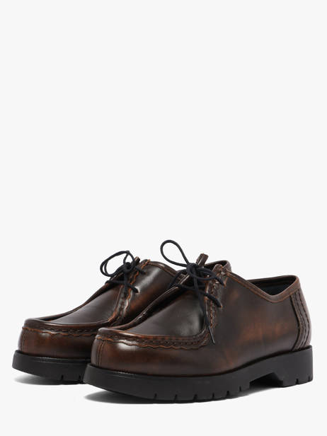 Chaussures Derbies En Cuir Kleman Marron unisex QI21147 vue secondaire 1