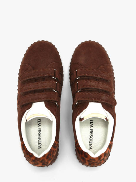 Sneakers Plateforme Vanessa wu Marron women BK2954CH vue secondaire 3