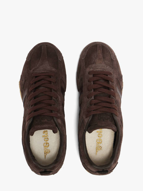 Sneakers En Cuir Gola Marron women CLB938DD vue secondaire 3