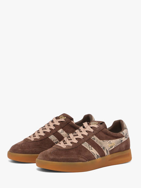 Sneakers En Cuir Gola Marron women CLB919CL vue secondaire 1