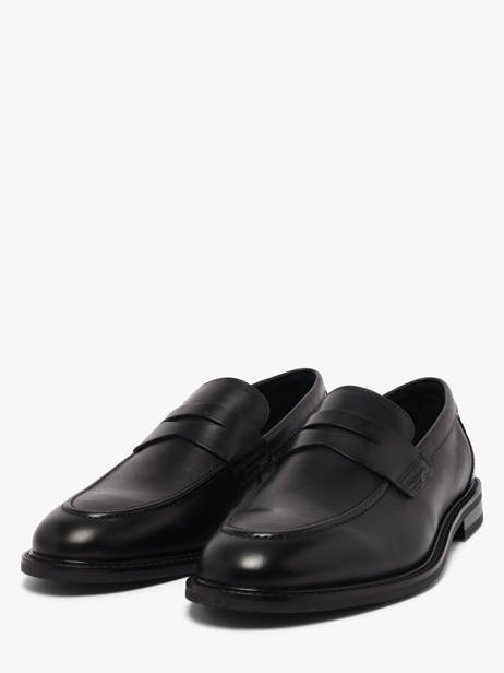 Mocassins En Cuir Gant Noir men 33671385 vue secondaire 1