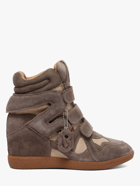 Sneakers Talon Compensé En Cuir Steve madden Gris women 11005696