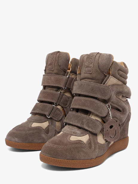 Sneakers Talon Compensé En Cuir Steve madden Gris women 11005696 vue secondaire 1