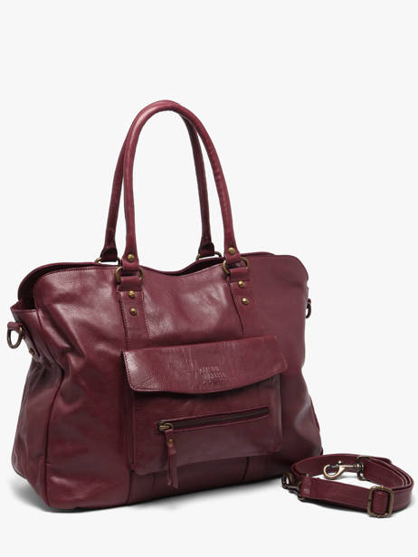 Sac Porté épaule A4 Cow Cuir Basilic pepper Rouge cow BCOW78 vue secondaire 1