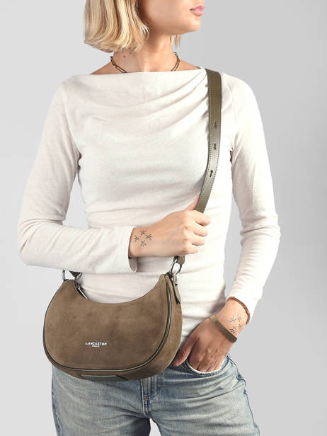 Sac Bandoulière Suede Cuir Lancaster Vert suede 81 vue secondaire 1