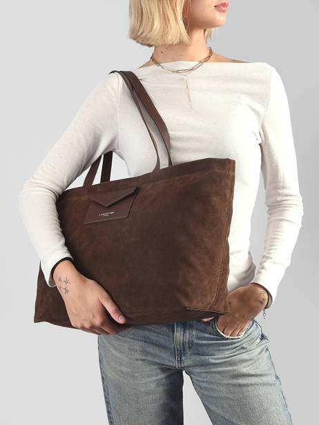 Shoulder Bag Suedine Kba Lancaster Brown suedine kba 63 other view 1
