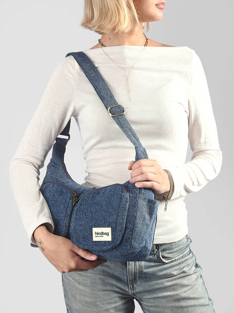 Shoulder Bag Emile Denim Cotton Hindbag Blue denim DE other view 1