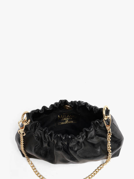 Shoulder Bag Shiny Sauvage Leather Milano Black shiny sauvage SS26062 other view 2