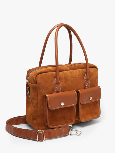 A4 Size Satchel La Suite Leather Paul marius Brown la suite DANDYSUI other view 1