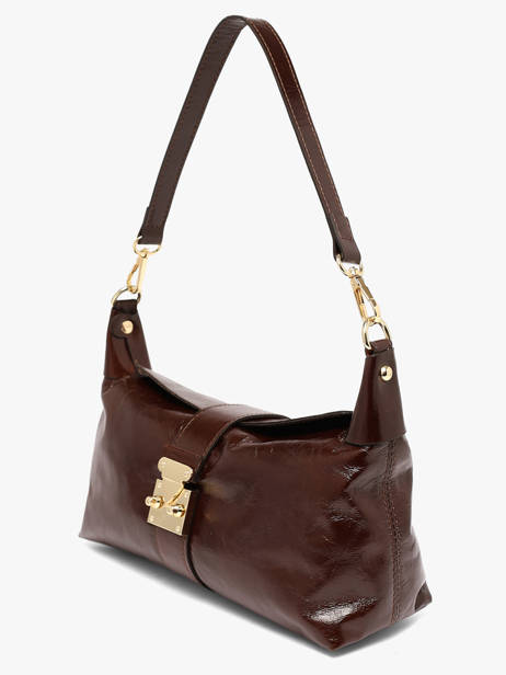 Shoulder Bag Shiny Sauvage Leather Milano Brown shiny sauvage SS26064 other view 1