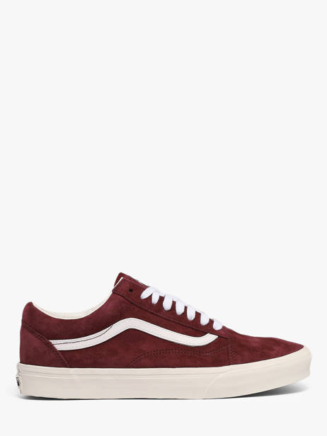 Sneakers In Leather Vans Red men D7Z4QU1