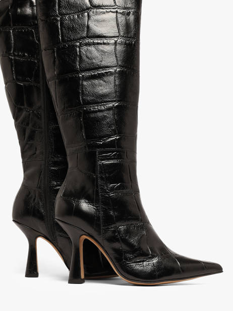 Stiletto Heel Boots In Leather Angel alarcon Black women 539F other view 2