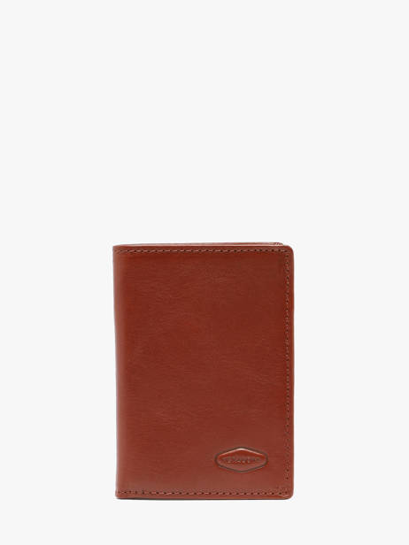 Wallet Leather Hexagona Brown stuart 198469