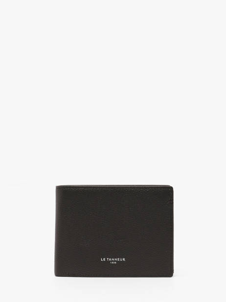 Wallet Leather Le tanneur Black lucien graine THGR3314