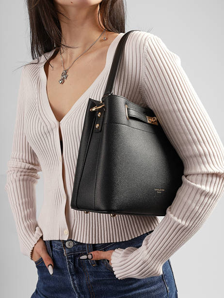 Sac Porté épaule Saffiano David jones Noir saffiano 4 vue secondaire 1