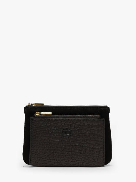 Coin Purse Leather Mila louise Black vintage 3802VE1