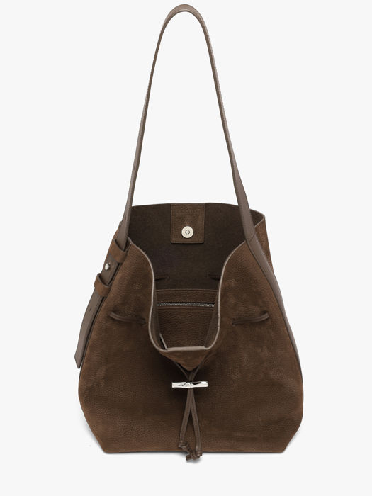 Longchamp Le roseau coulisse nubuck Handbag Brown