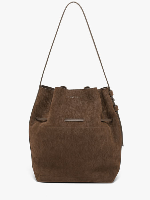 Longchamp Le roseau coulisse nubuck Handbag Brown
