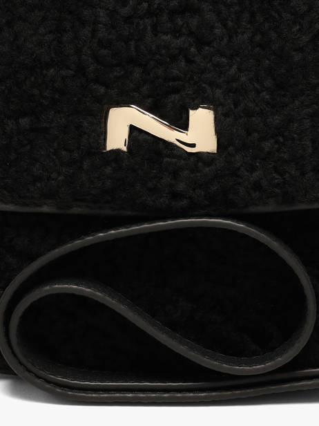 Shearling And Leather Pénélope Crossbody Bag Nathan baume Black odyssey 1S other view 2