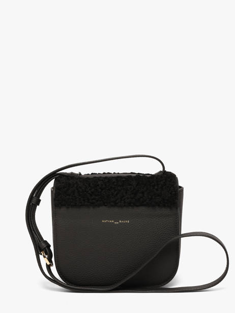 Shearling And Leather Pénélope Crossbody Bag Nathan baume Black odyssey 1S other view 4
