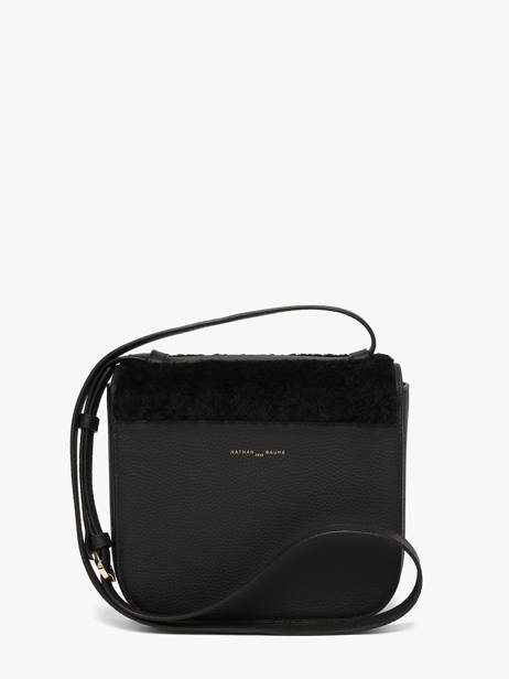Shearling And Leather Ulysse Crossbody Bag Nathan baume Black odyssey 2S other view 4