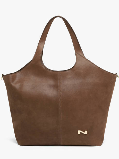 Nubuck Leather Dubai Shoulder Bag Nathan baume Brown riverside 3NG