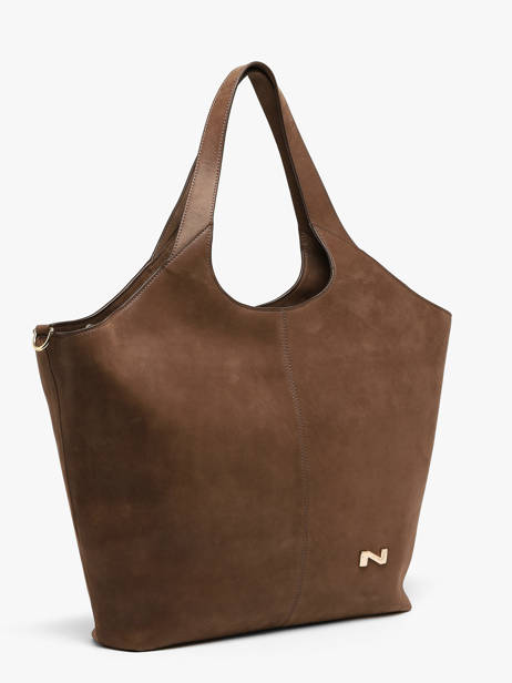 Nubuck Leather Dubai Shoulder Bag Nathan baume Brown riverside 3NG other view 1
